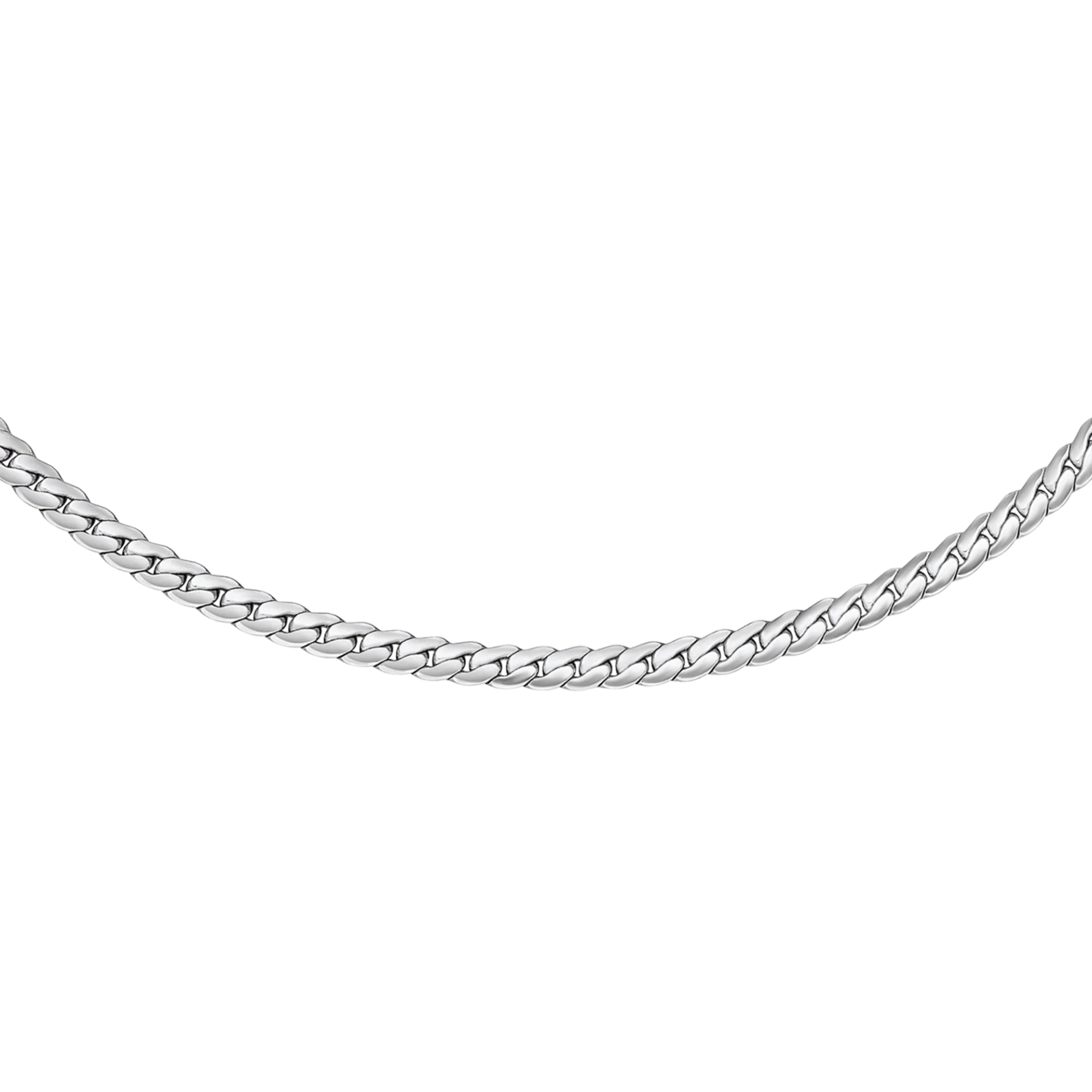 DANIEL WELLINGTON FLAT CHAIN NECKLACE SILVER